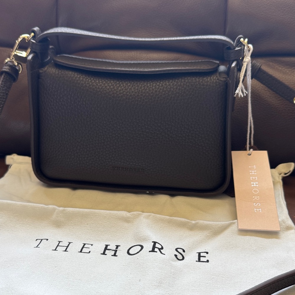 The Horse Mini Clementine Crossbody Bag in Charcoal